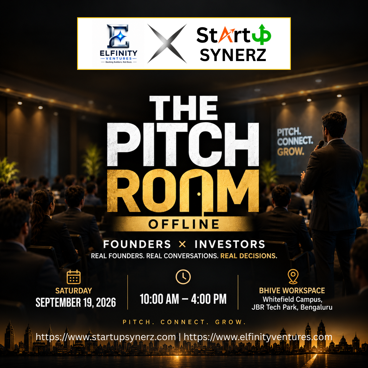 THE PITCH ROOM — OFFLINE By Elfinity Ventures | Co-Powered by Startup Synerz Global